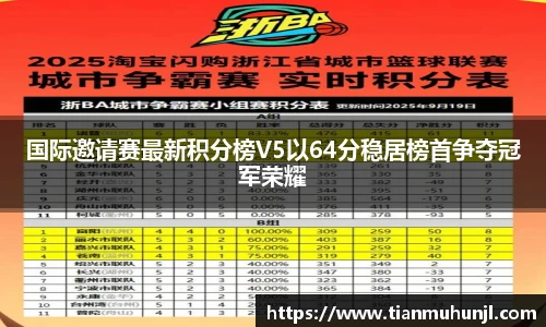 必赢电竞国际邀请赛最新积分榜V5以64分稳居榜首争夺冠军荣耀